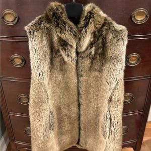 Donna Salvers Faux Fur Vest Like New